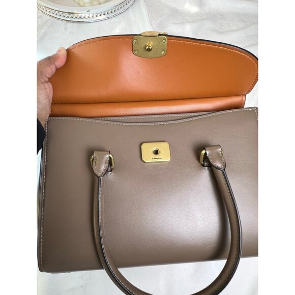 COACH Broome Small Carryall Bag In Dark Stone Color - Picture 13 of 16